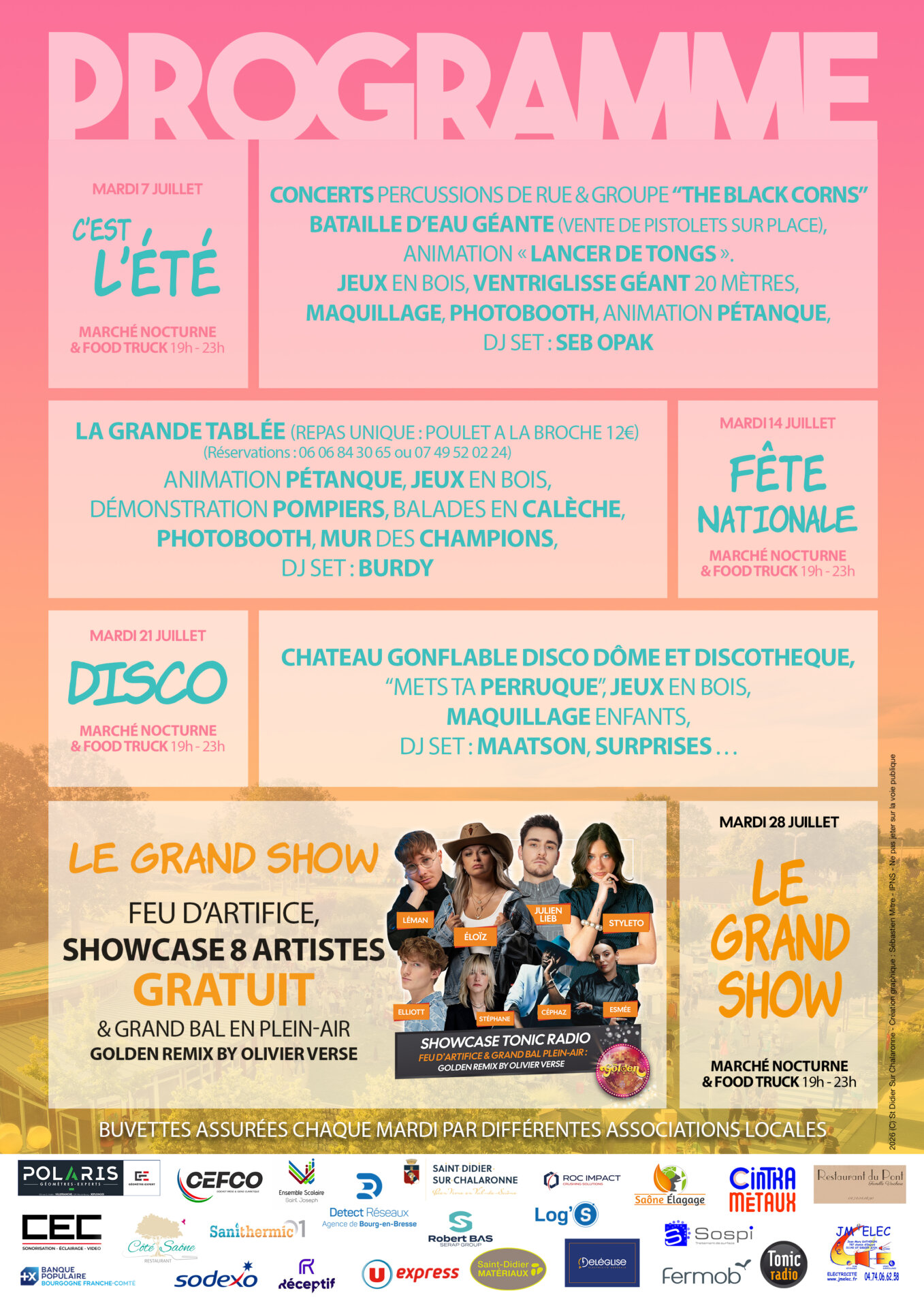 Estival de Saone Programme